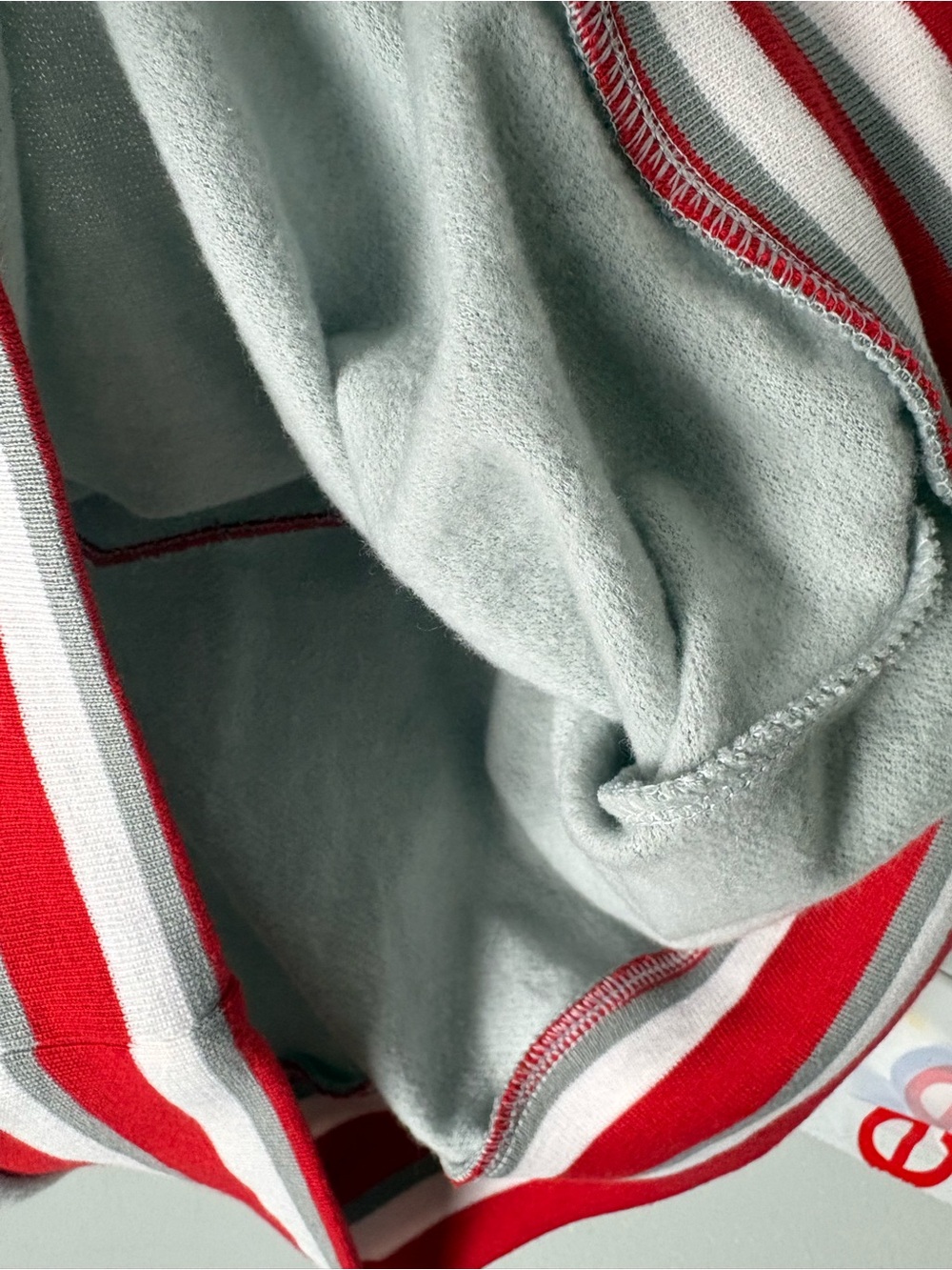PINK Victoria's Secret Gray Crewneck Sweatshirt with Red Lettering S OVERSIZED - Picture 9 of 13
